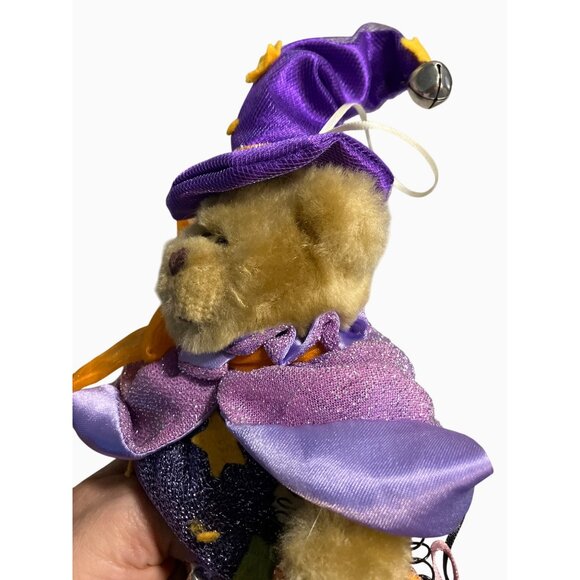 Halloween Teddy Bear Plush With Purple Witch Outfit and Hat - Picture 10 of 10
